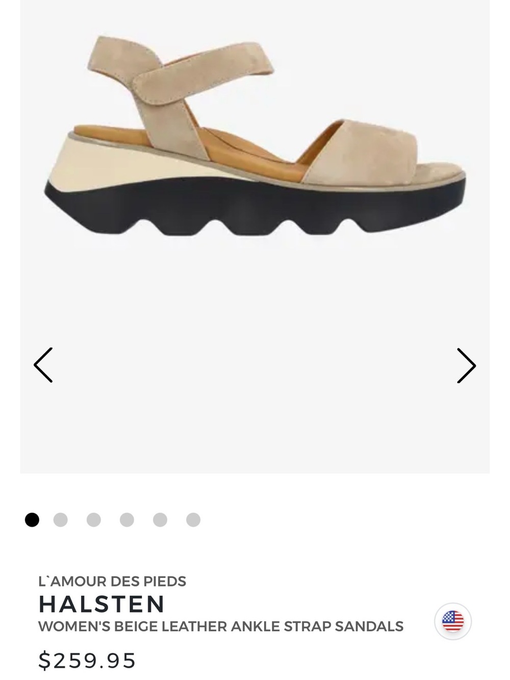 L'AMOUR DES PIEDS Halsten Beige Leather Ankle-Strap Sandals